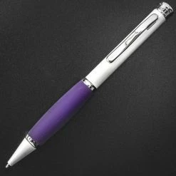 Pen Savings Executive Metal Ballpoint Pen, Pearl White & Purple