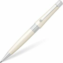 Cross® Cross Beverly Ballpoint Pen, Pearlescent White & Chrome