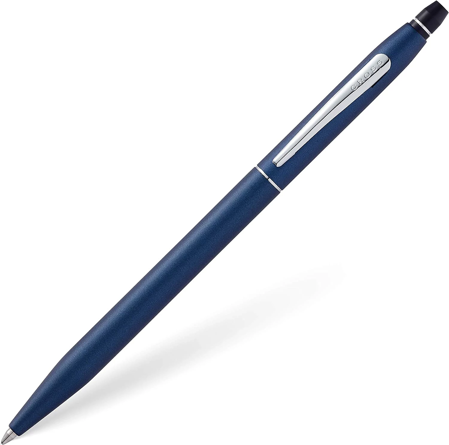 Cross® Cross Click Ballpoint Pen, Navy Blue & Chrome 3 Cross® Cross Click Ballpoint Pen, Navy Blue & Chrome