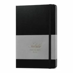 Nebula Premium Notepad, 90g White Paper, Ink Black
