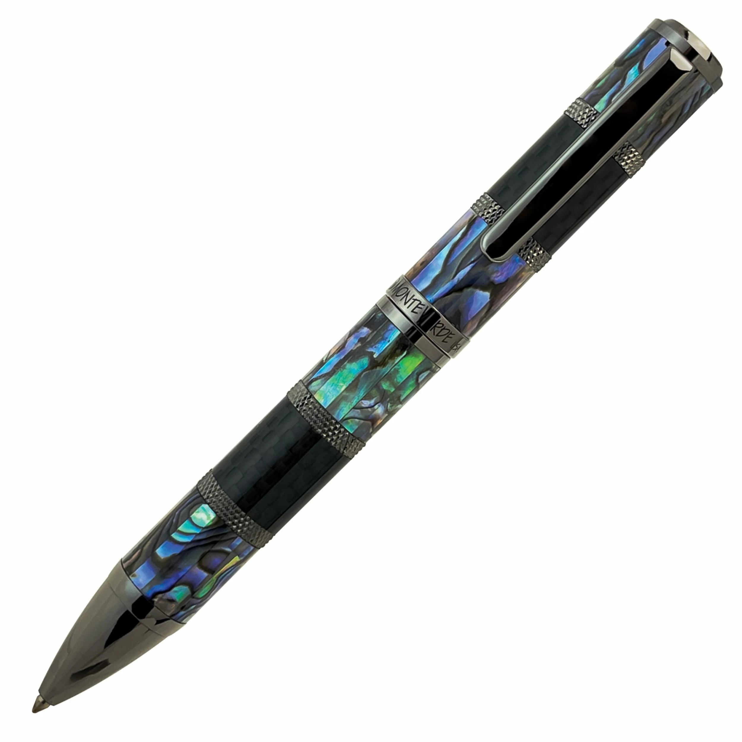 Monteverde Regatta Limited Edition Ballpoint Pen, Abalone Shell & Carbon Fiber 3 Monteverde Regatta Limited Edition Ballpoint Pen, Abalone Shell & Carbon Fiber