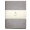 Pineider Notes Milano Leather Notebook, Silver Streak, Lined Ivory Paper 1 Pineider Notes Milano Leather Notebook, Silver Streak, Lined Ivory Paper -Caran D’Ache Sales SilverStreak