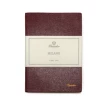 Pineider Notes Milano Leather Notebook, Red Wine, Lined Ivory Paper -Caran D’Ache Sales WineRed