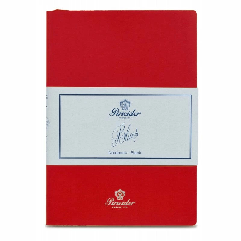Pineider Blues Notebook, A5, 192 Blank Pages, 55gr Paper, Coral 3 Pineider Blues Notebook, A5, 192 Blank Pages, 55gr Paper, Coral