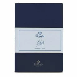 Pineider Blues Notebook, A5, 192 Blank Pages, 55gr Paper, Dark Blue