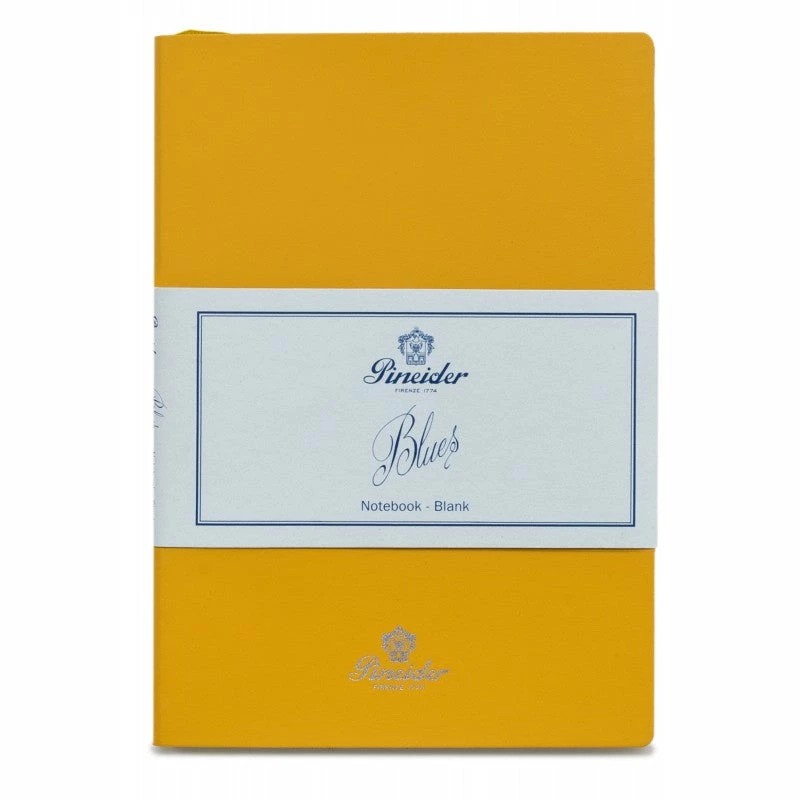 Pineider Blues Notebook, A5, 192 Blank Pages, 55gr Paper, Yellow 3 Pineider Blues Notebook, A5, 192 Blank Pages, 55gr Paper, Yellow