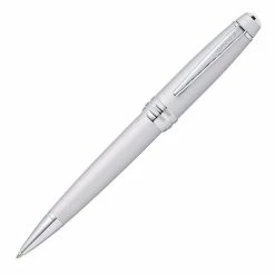 Cross® Cross Bailey Ballpoint Pen, Satin Chrome W/ Polished Chrome Accents