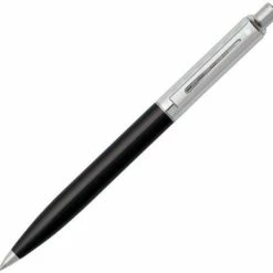 Sheaffer Sentinel Signature Ballpoint Pen, Black & Engraved Chrome